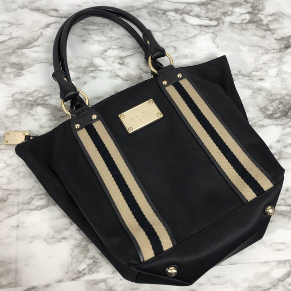 Michael Kors Handbags - Michael Kors Women’s Black Tan Stripe Shoulder Bag